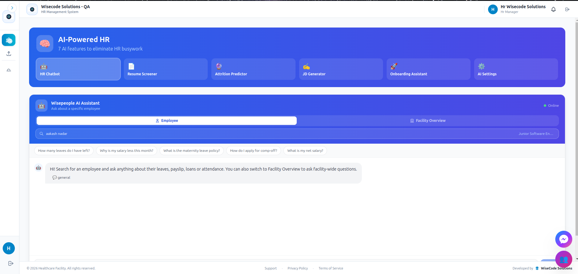 WisePeople AI-powered HR tools
